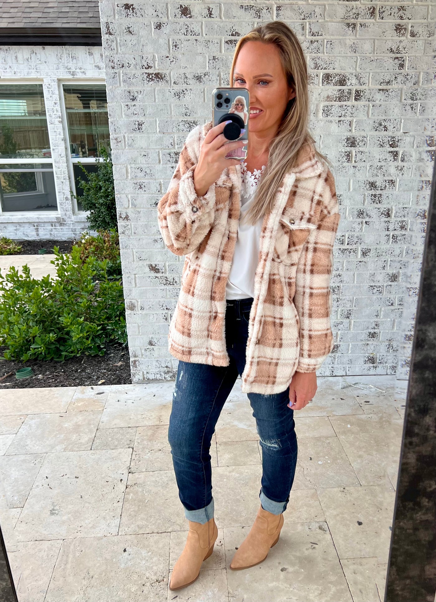 Paighton Plaid Soft Fleece Shacket