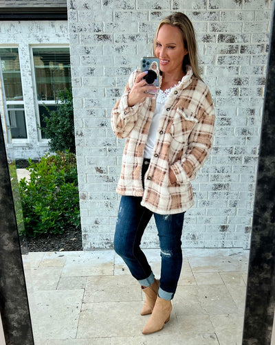 Paighton Plaid Soft Fleece Shacket