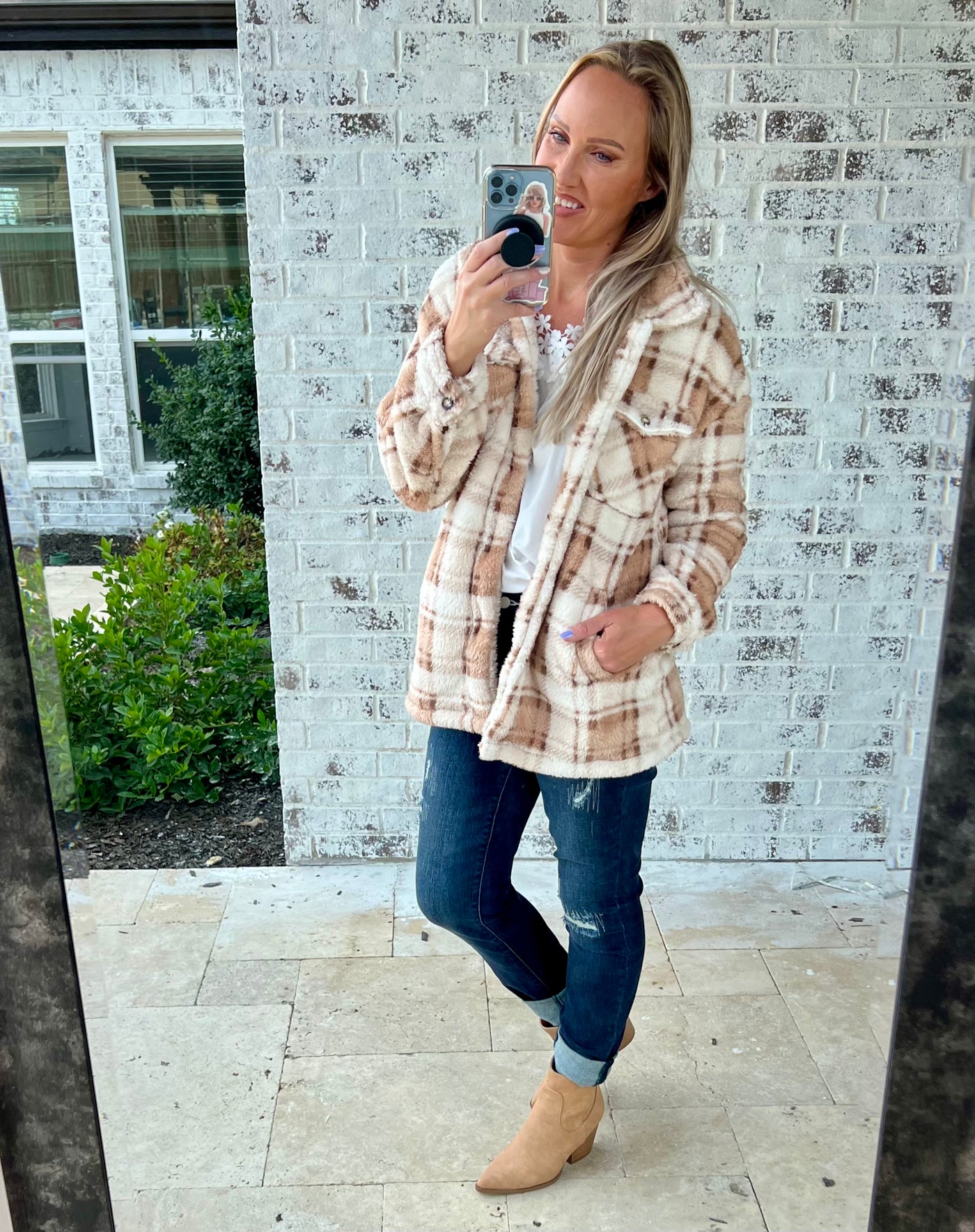 Paighton Plaid Soft Fleece Shacket