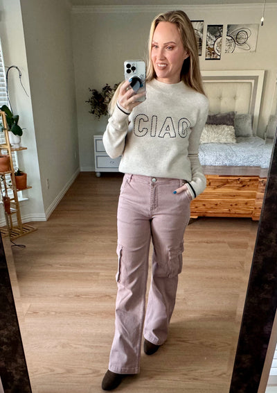 CIAO Dropped Shoulder Sweater