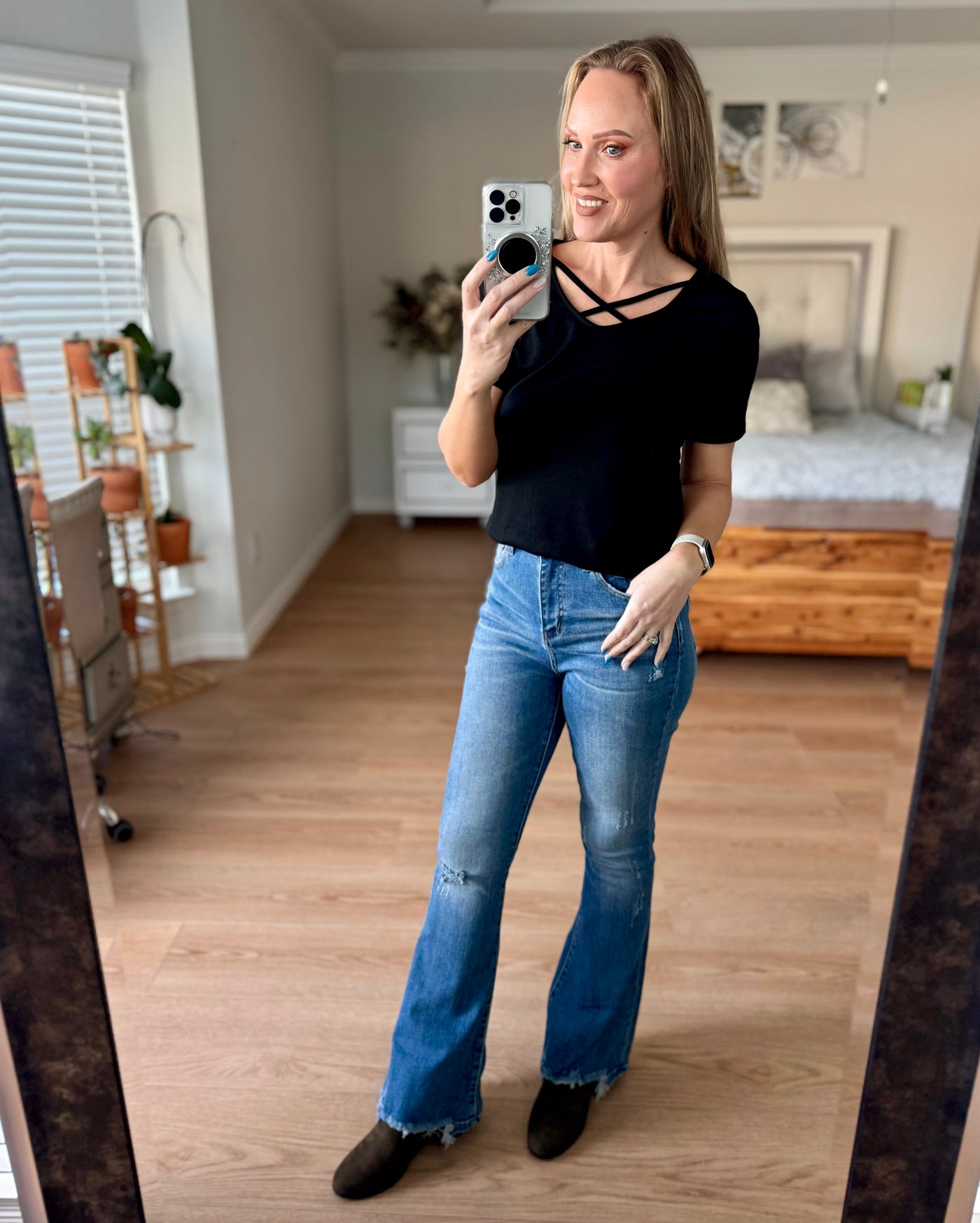 Brandi Crisscross Short Sleeve Top