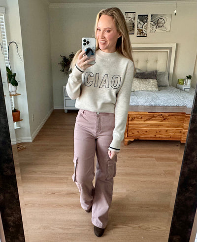CIAO Dropped Shoulder Sweater