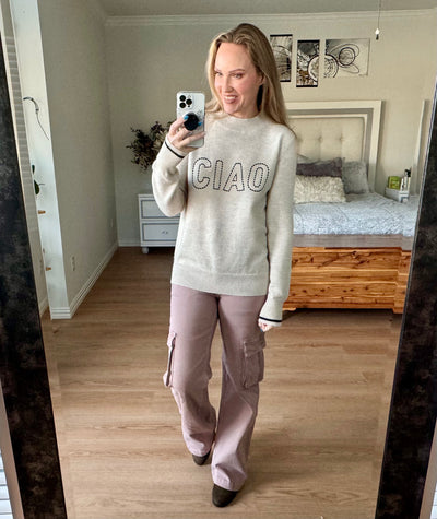 CIAO Dropped Shoulder Sweater