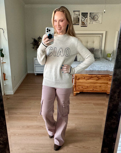 CIAO Dropped Shoulder Sweater