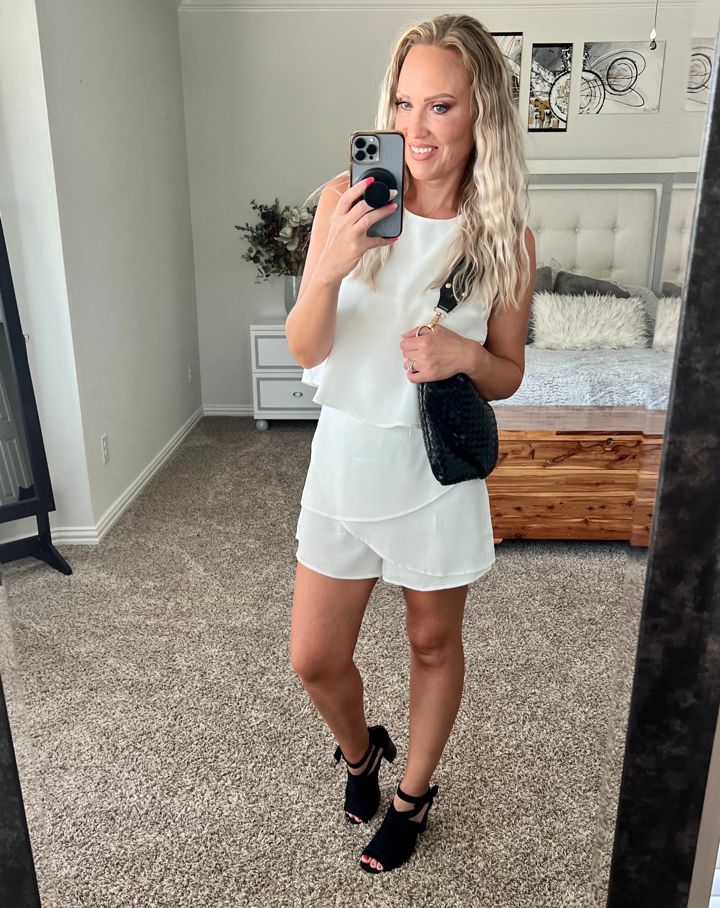 Lucia Layered Sleeveless Round Neck Romper