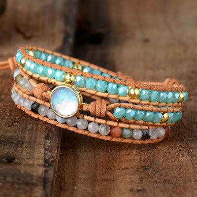 Bling Belles Opal Beaded Wrap Bracelet