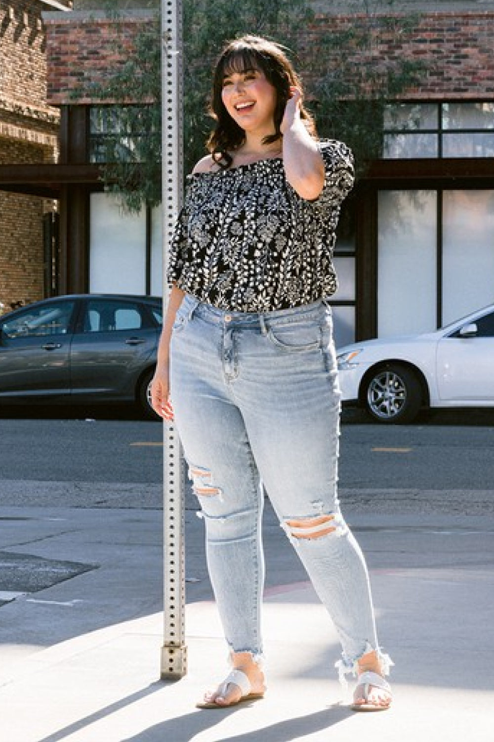 Lauren Distressed High Rise Skinny Lovervet Jeans