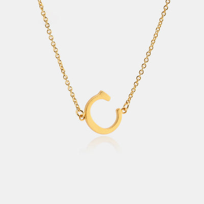 Initial Letter Pendant Necklace (A-E)