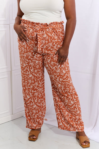 Becca Geometric Printed Pants in Red Orange