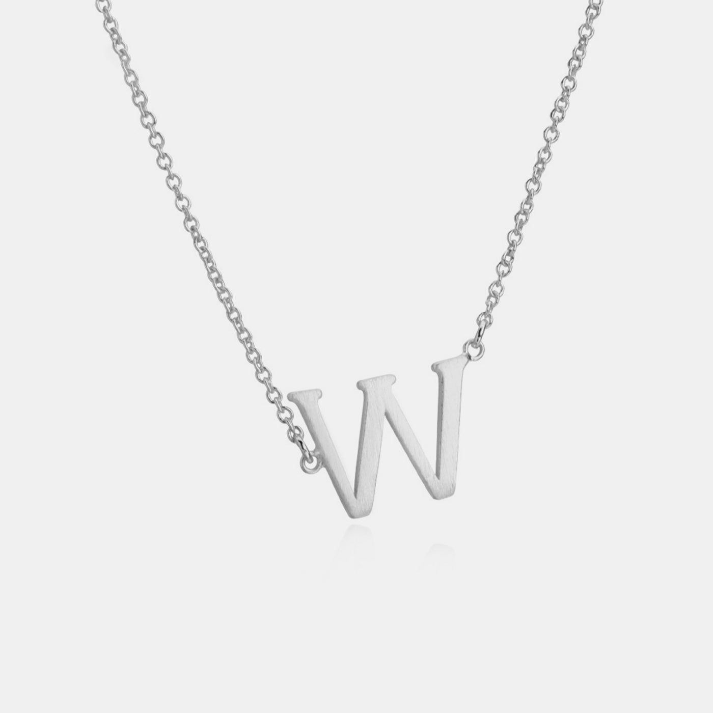 Initial Letter Pendant Necklace (W-Z)