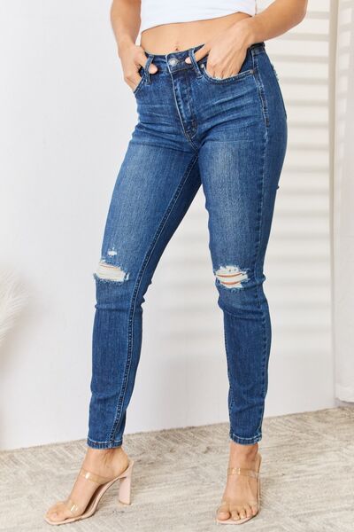 Jordan High Waist Distressed Slim Judy Blue Jeans