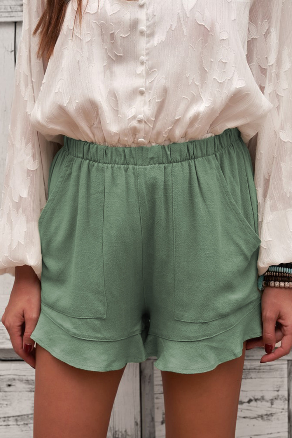 Raelle Ruffle Hem Shorts