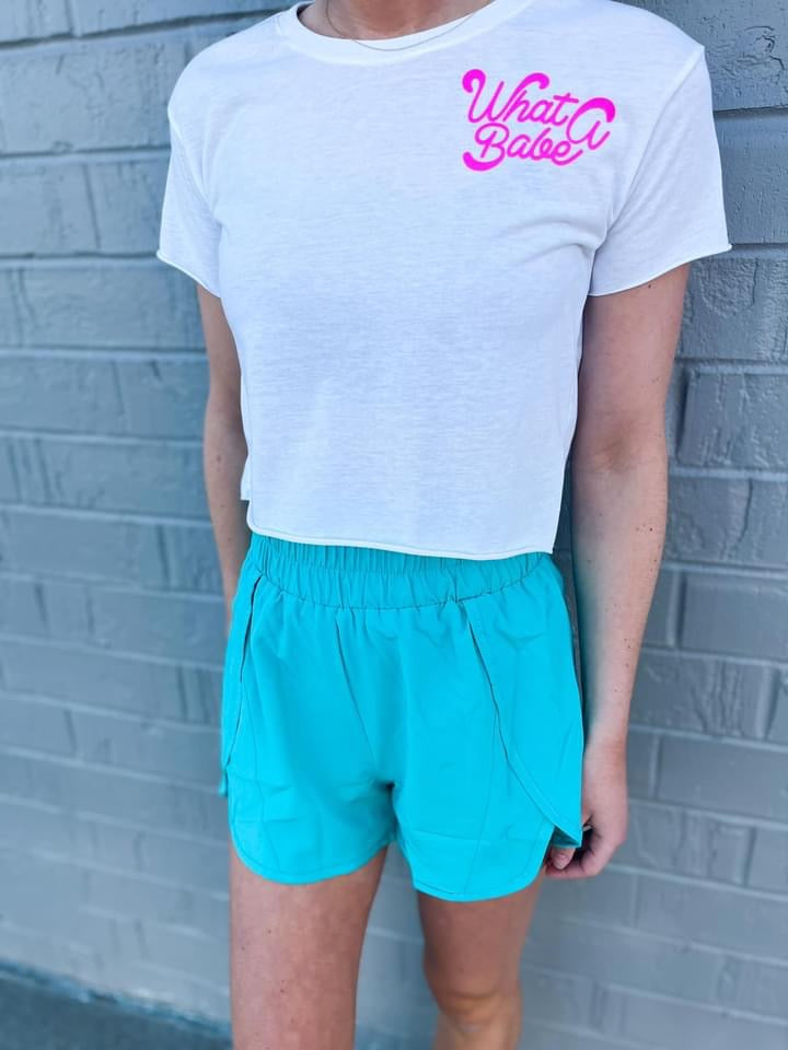 The Vibe Neon Windbreaker Shorts
