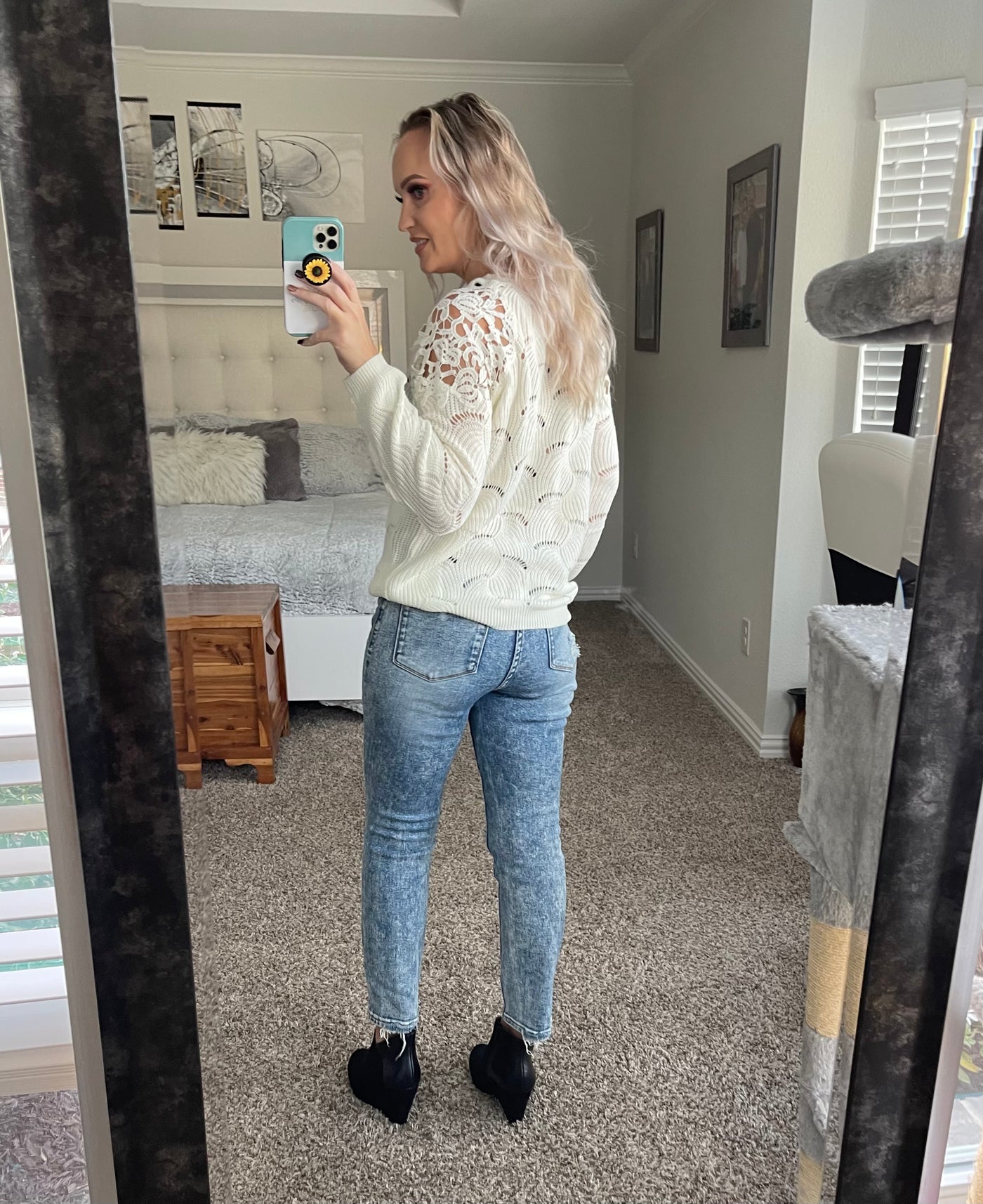 Lexie Open Knit Crochet Sweater