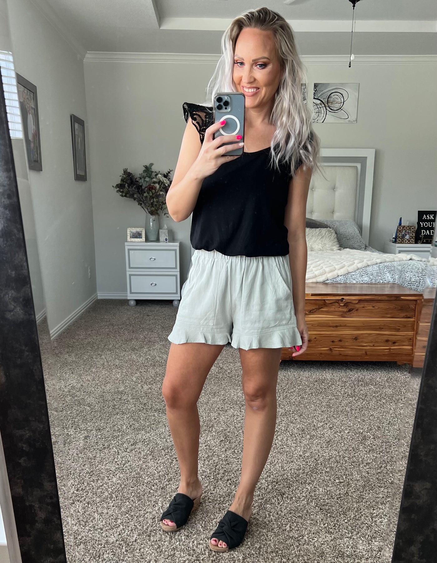 Raelle Ruffle Hem Shorts