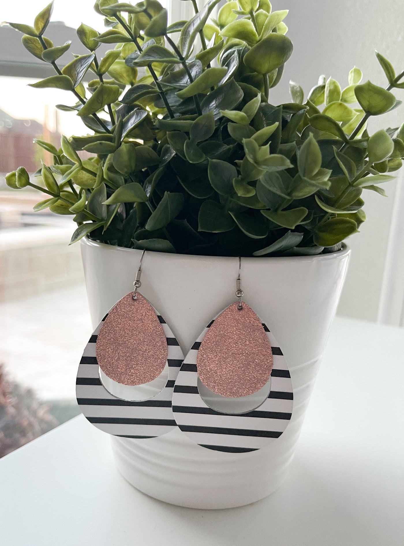 Double tear drop earrings