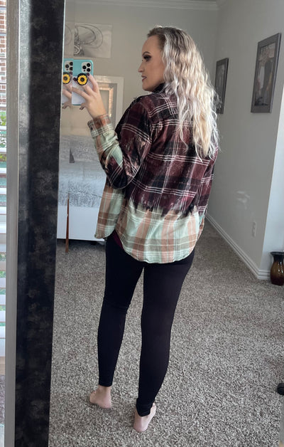 Bleached flannel shirts