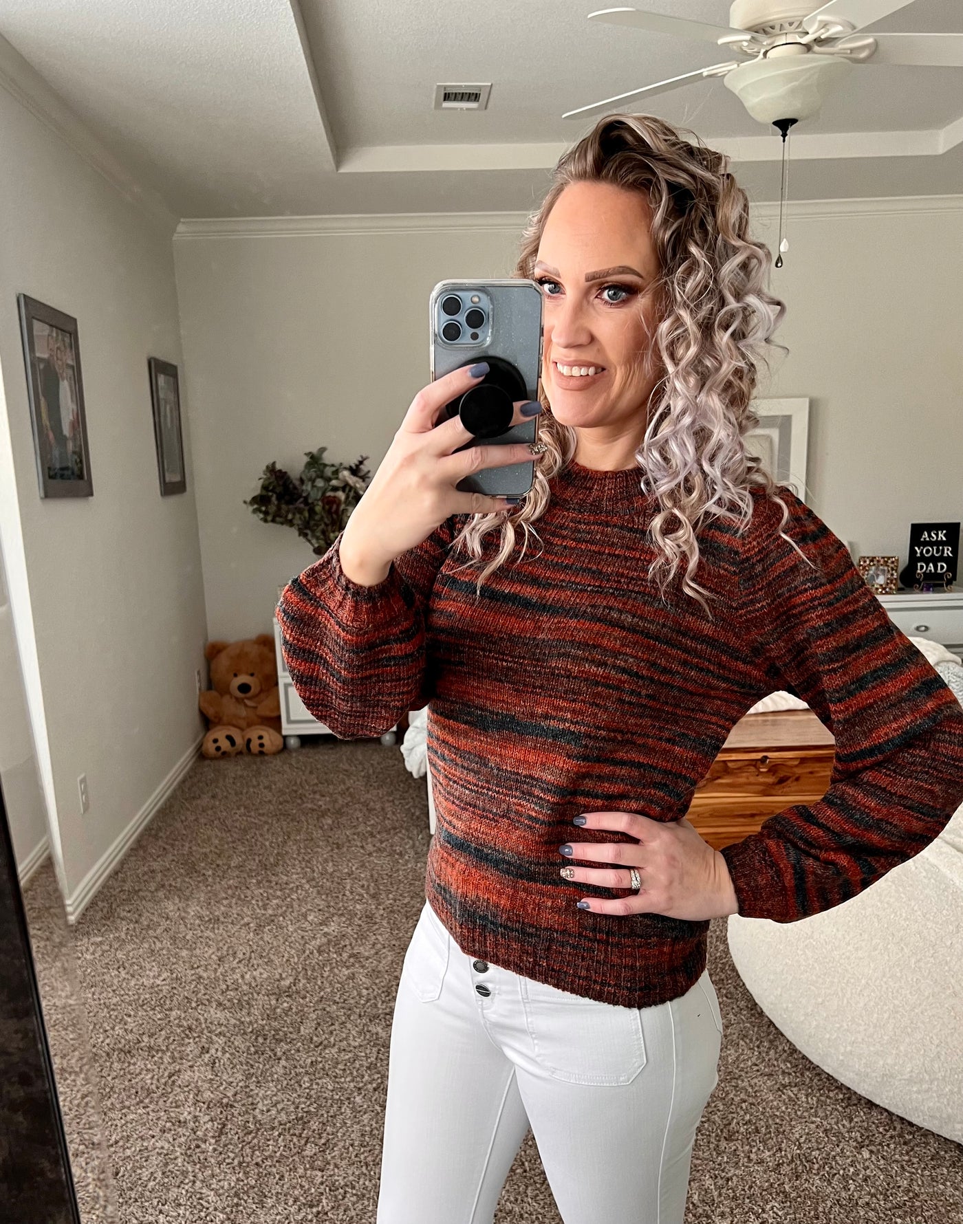 Toni heathered knit sweater