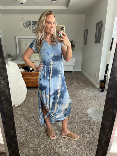 Tie dye maxi dress