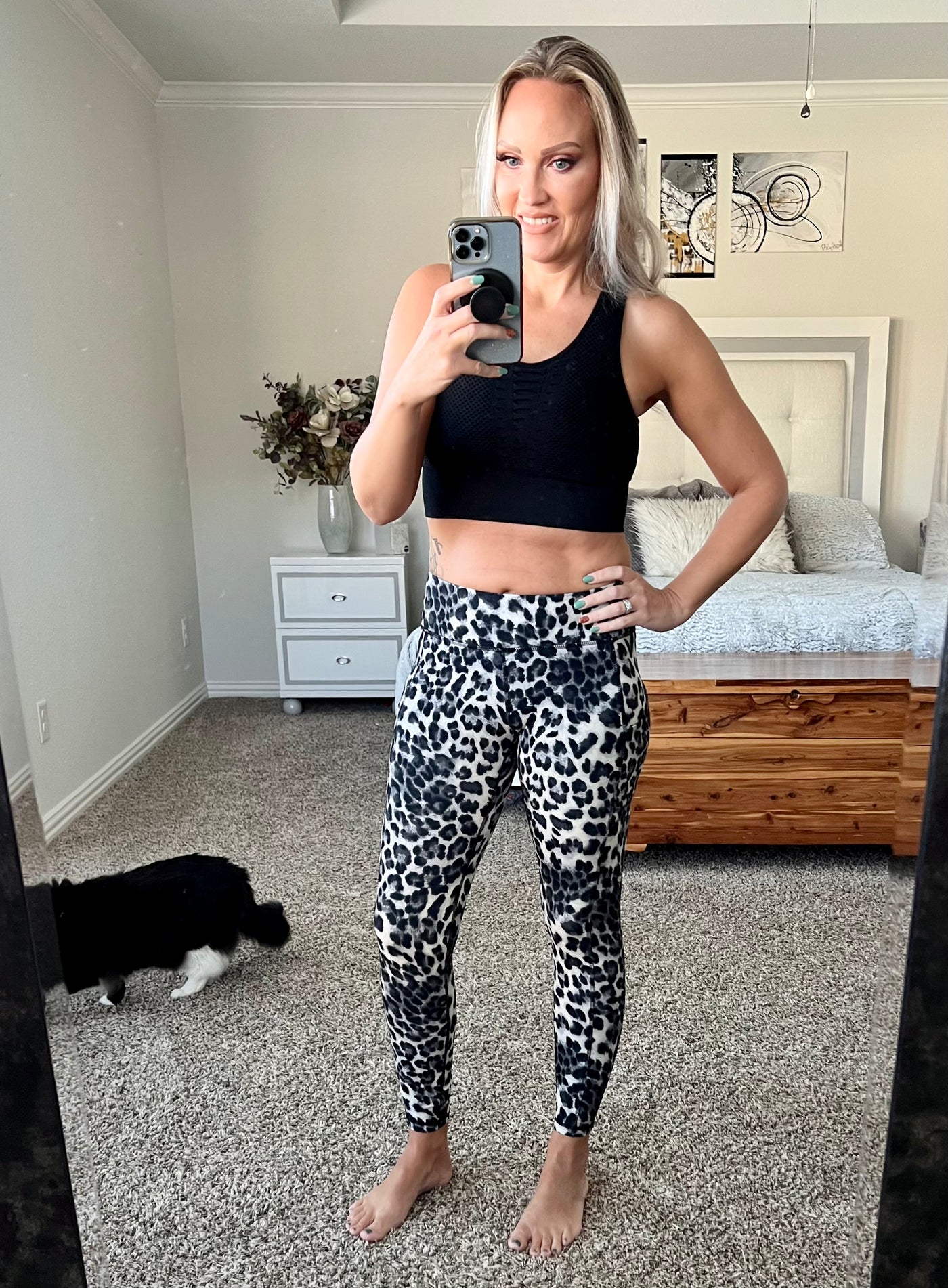 Active Belles Buttery Soft Leopard Pocket Leggings