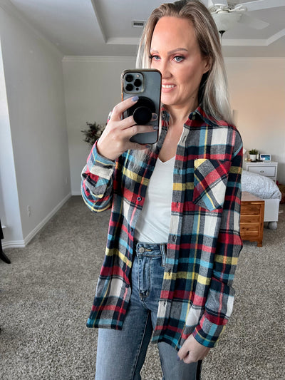 Alexis Multicolored Flannel Top