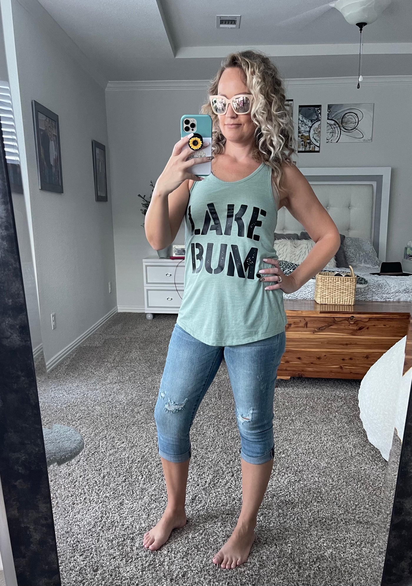 Lake Bum graphic top