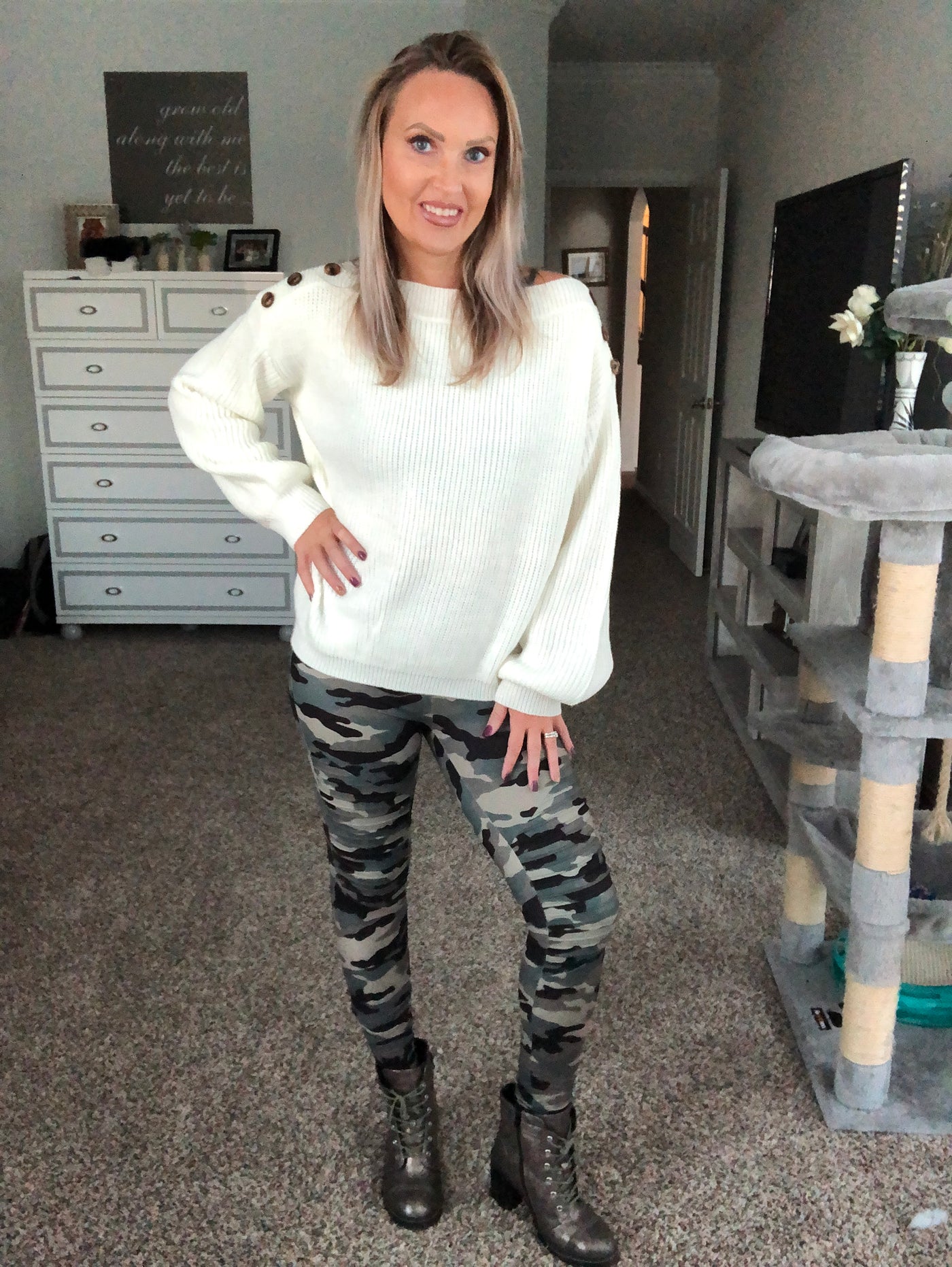 Camo Buttery Soft Moto Leggings