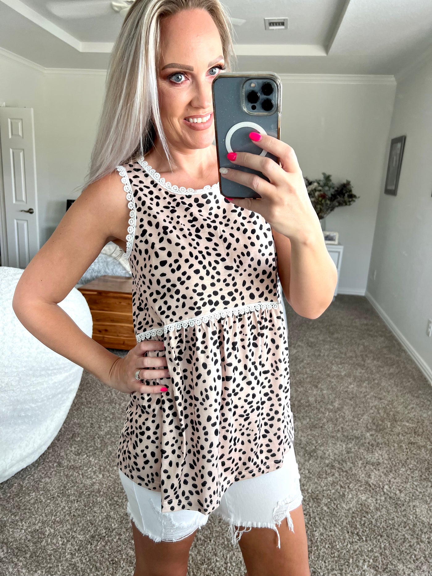 Brianna Babydoll Sleeveless Tank Top