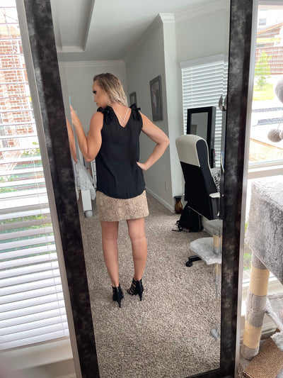 Ginny V-neck Ruffle Strap Dress Tank