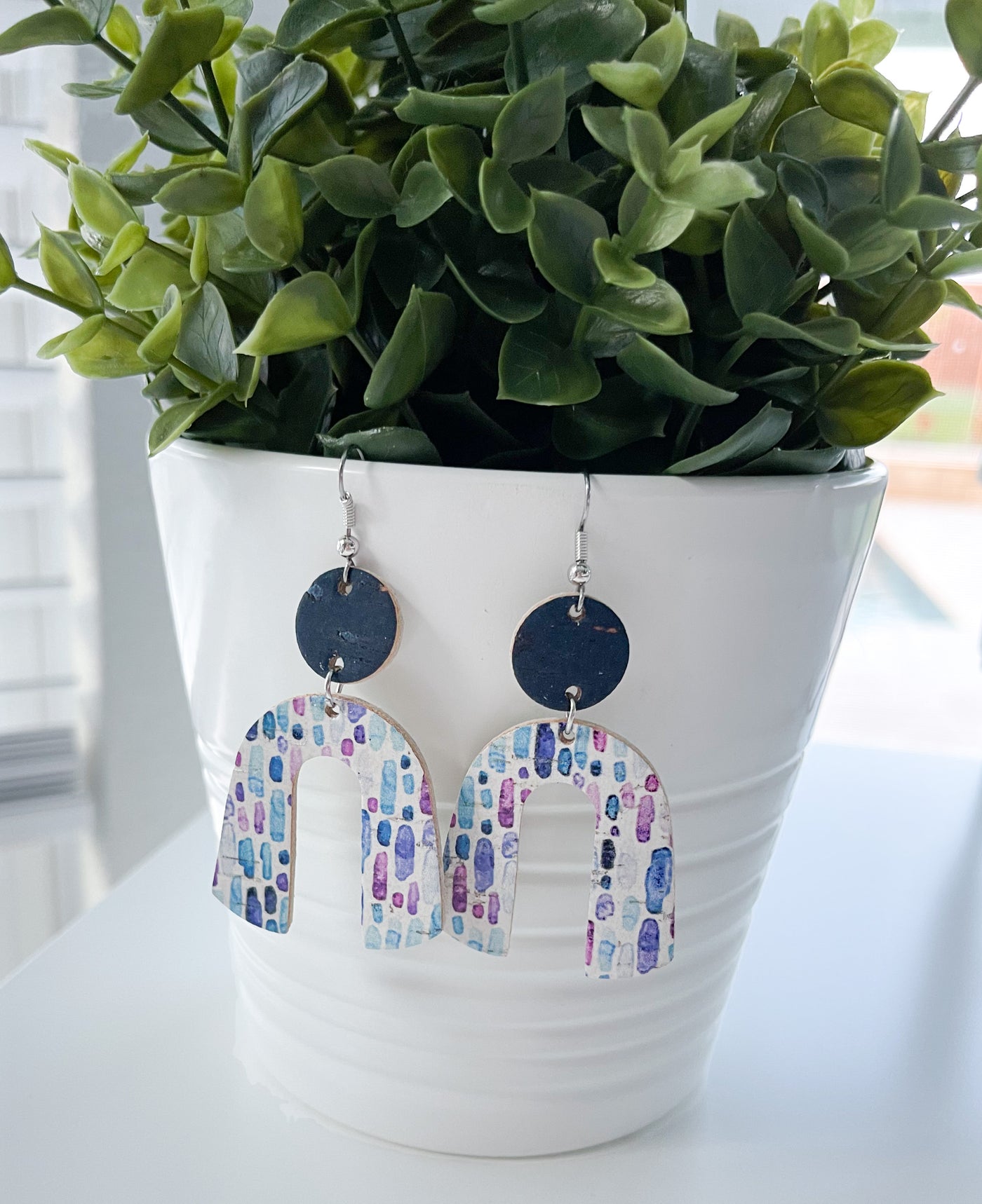 Abstract rainbow earrings