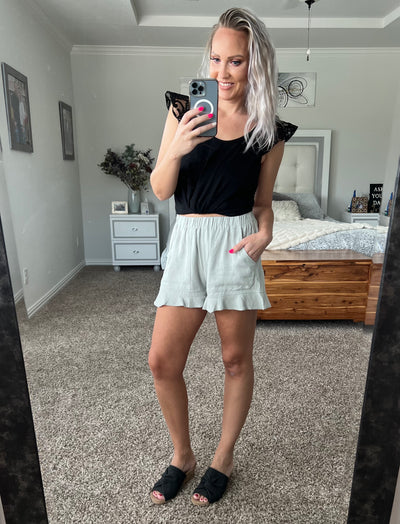 Raelle Ruffle Hem Shorts