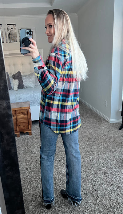 Alexis Multicolored Flannel Top