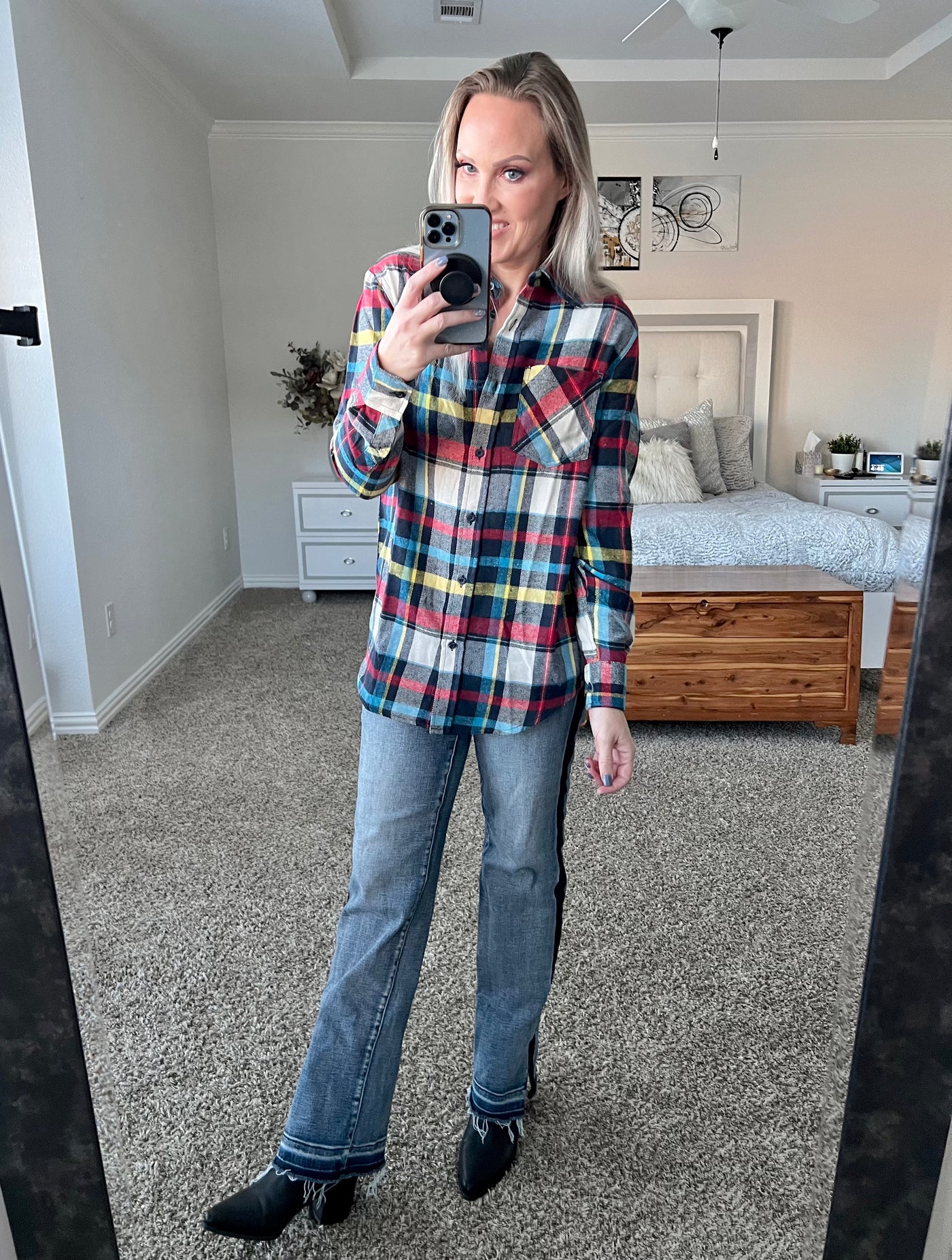 Alexis Multicolored Flannel Top