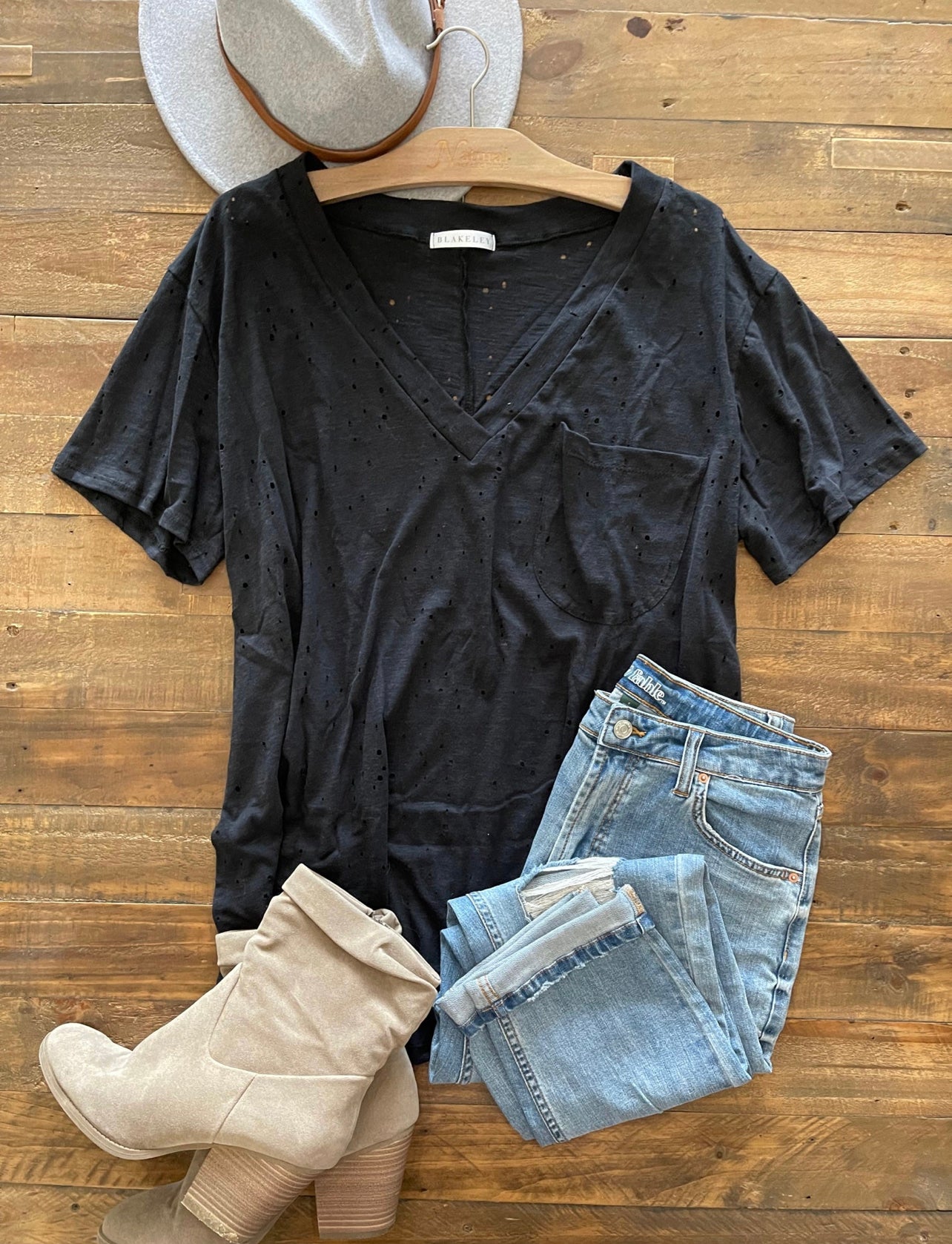 Blakeley Distressed Boyfriend Tee