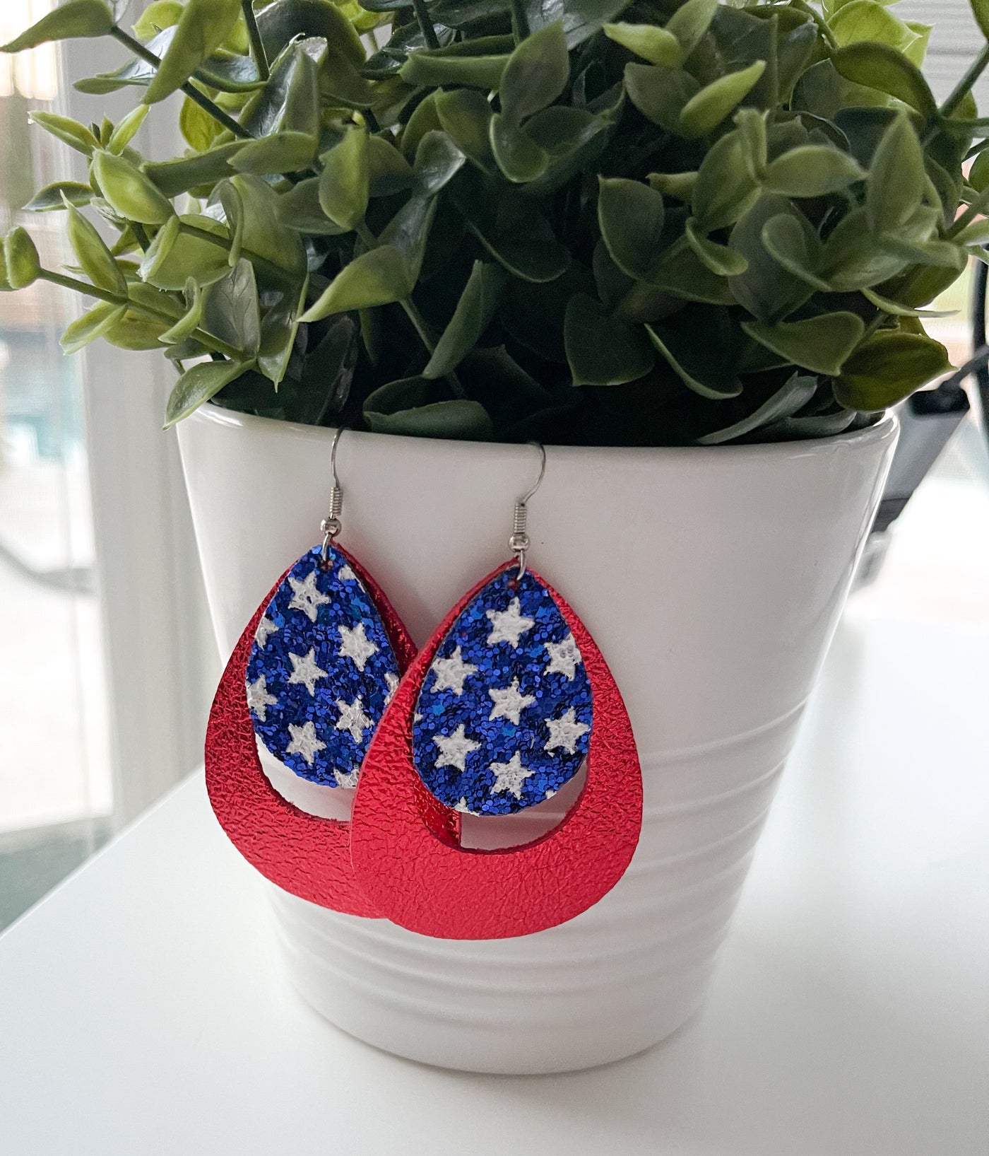 Double tear drop earrings