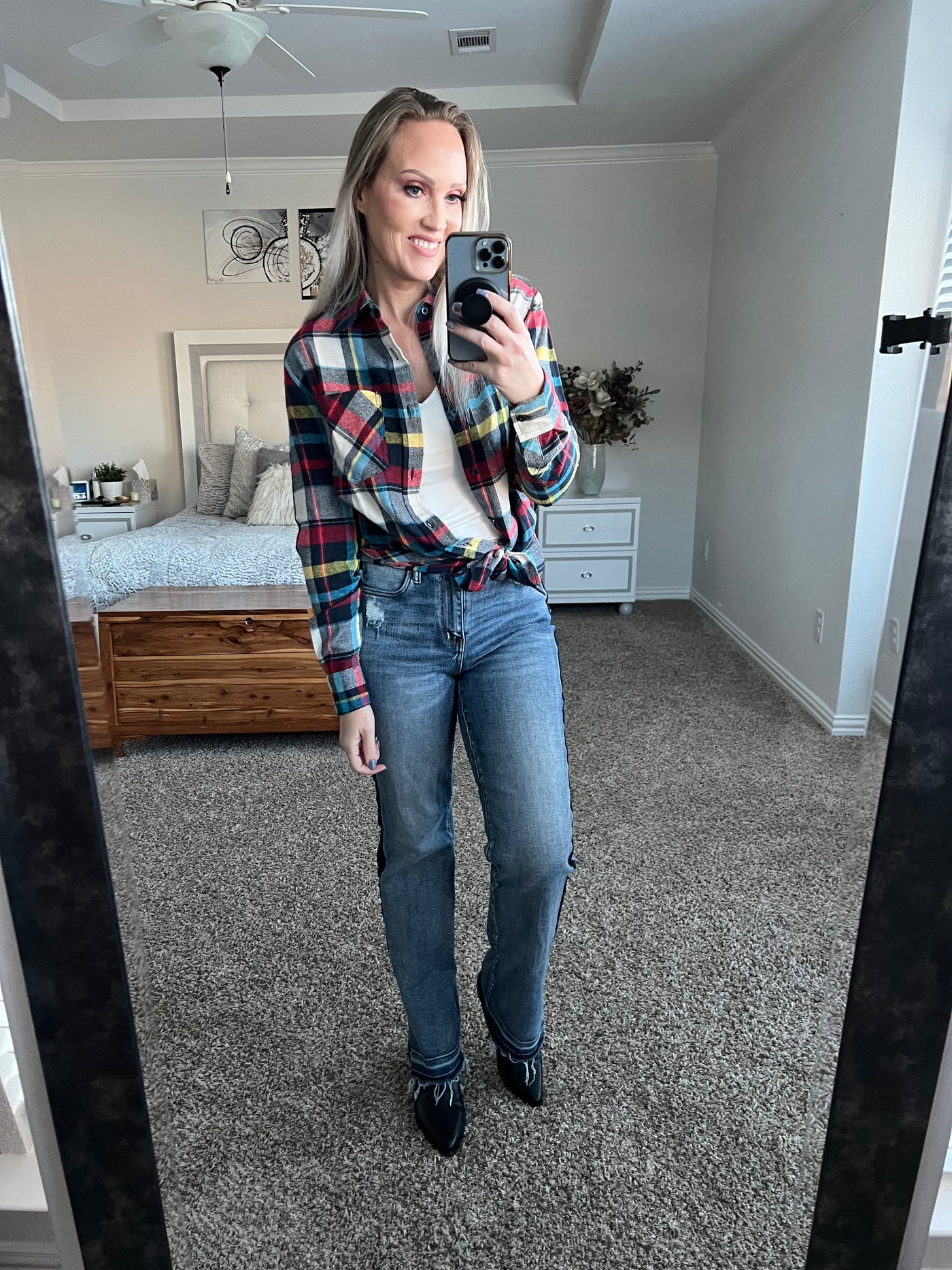 Alexis Multicolored Flannel Top