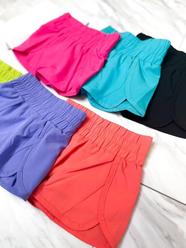 The Vibe Neon Windbreaker Shorts