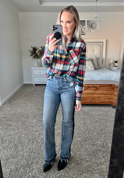 Alexis Multicolored Flannel Top