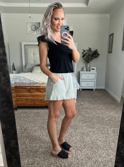 Raelle Ruffle Hem Shorts