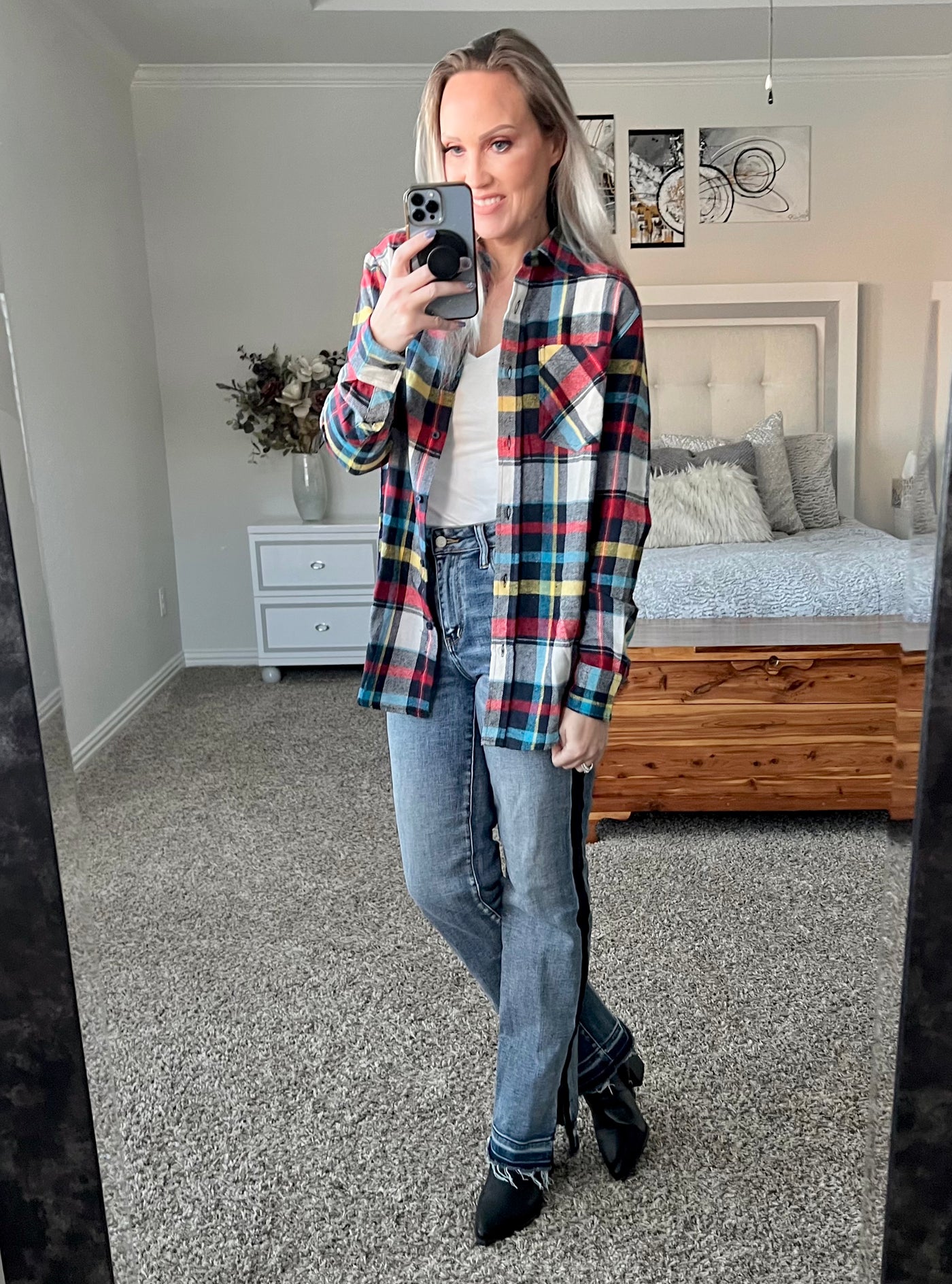 Alexis Multicolored Flannel Top