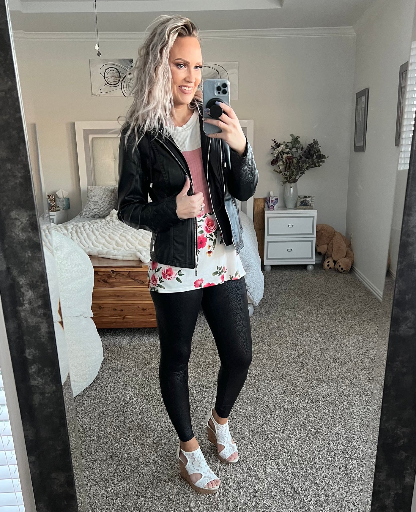 Gabriella Floral Color Block Tee