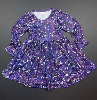 Girls Purple Twirl Dress