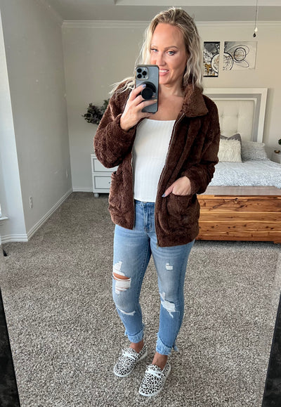 Cozy Teddy Zip Up Fleece